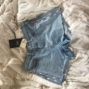 Levi’s 501 high waisted denim shorts